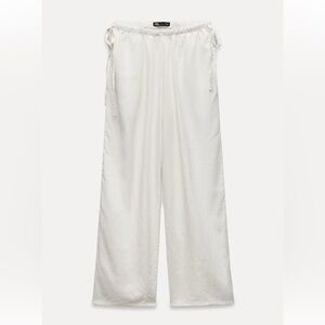 Zara linen-blend palazzo pants, size XS